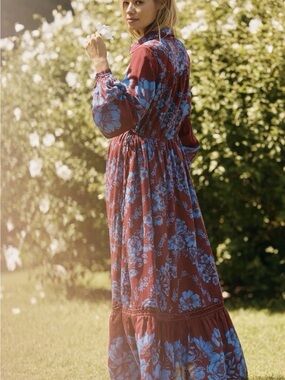 Anthropologie | Dresses | Anthropologie Cecilia Prado Vneck Tiered Maxi Dress Size Small Crochet